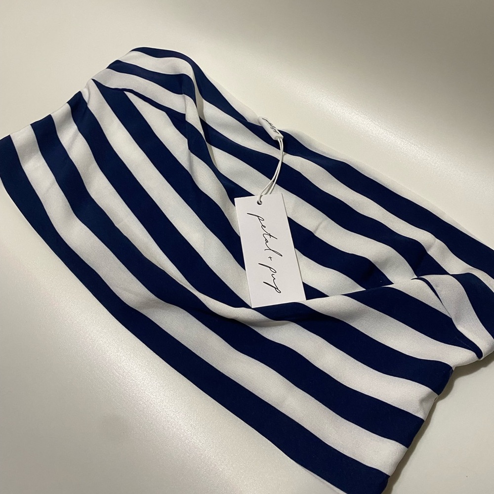 Petal & Pup Blue and White Striped Coastal Tube Top New With Tags!!